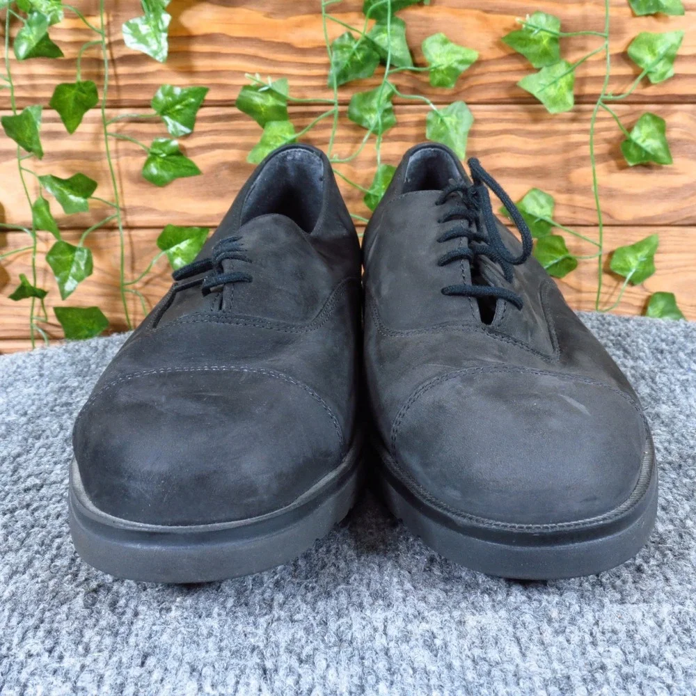 Easy Spirit 630113‎ Mens Oxford Shoes Size 10 Dress Formal Black Nubuck Leather